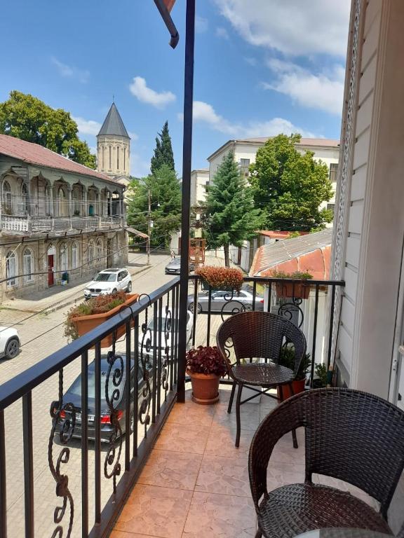 Balkón nebo terasa v ubytování AnSeZa