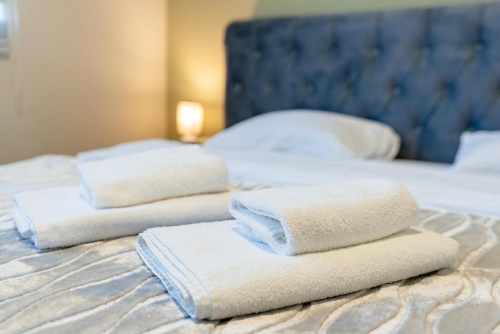 Letto o letti in una camera di Villa Dussi