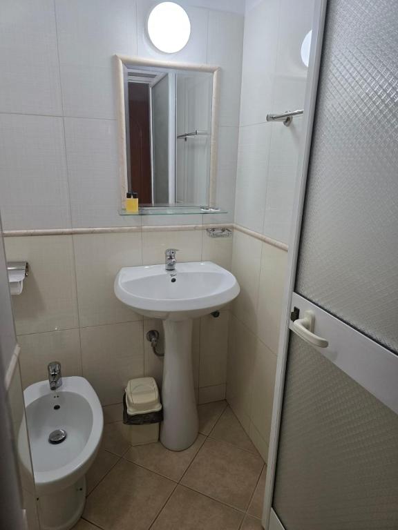 Koupelna v ubytování Hotel Belvedere