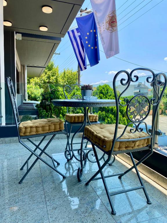 Balkón nebo terasa v ubytování Flisvos Hotel Nafpaktos