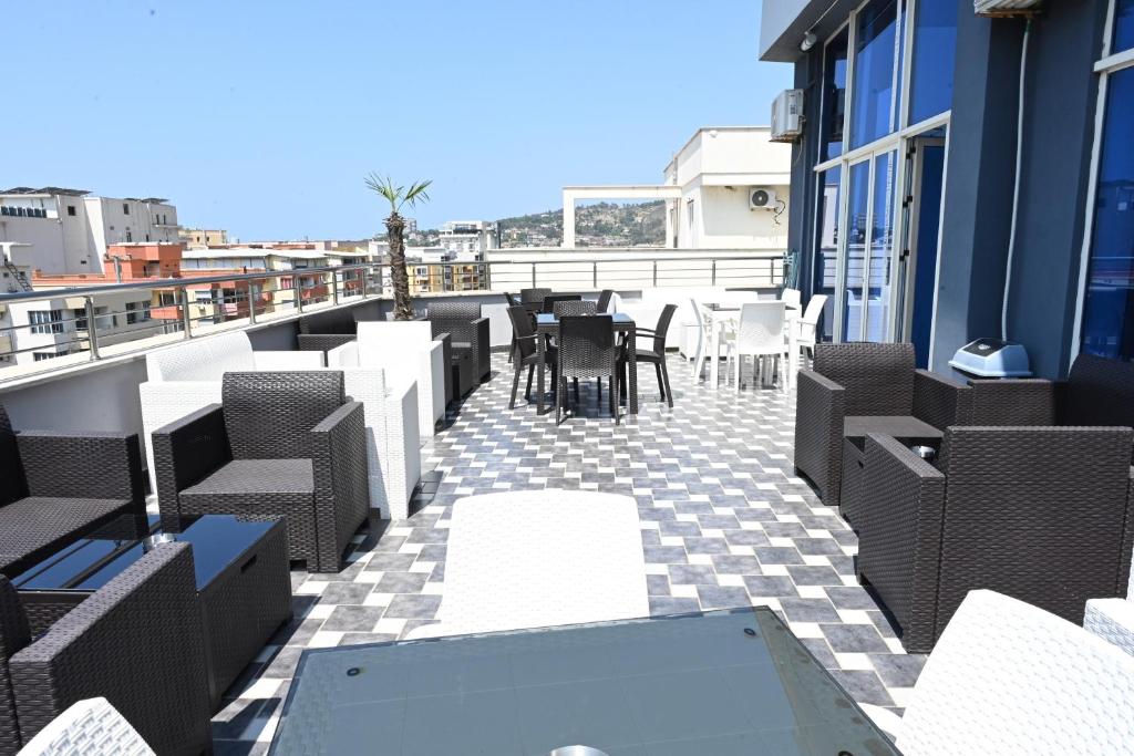 Balkón nebo terasa v ubytování Tafi Appart Hotel & Art Space