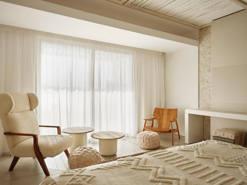 Posezení v ubytování Icon Mykonos