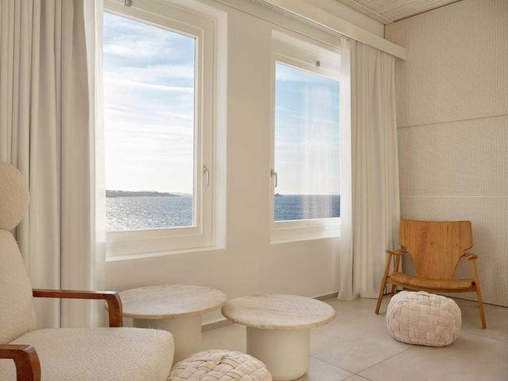 Posezení v ubytování Icon Mykonos