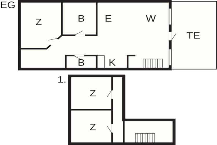 Půdorys ubytování 6 person holiday home in Brovst-By Traum