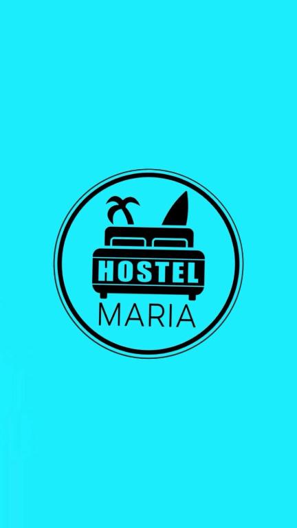 a logo for a hostel marina at Hostel Maria in Ubatuba