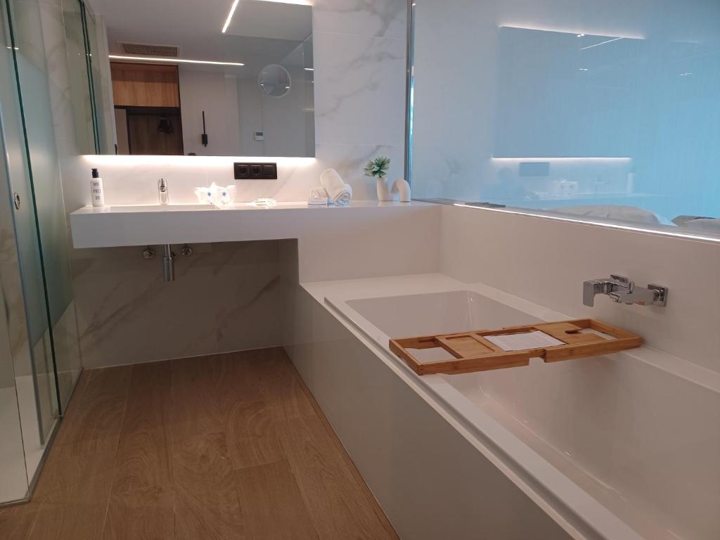 Koupelna v ubytování Hotel Delfin Azul