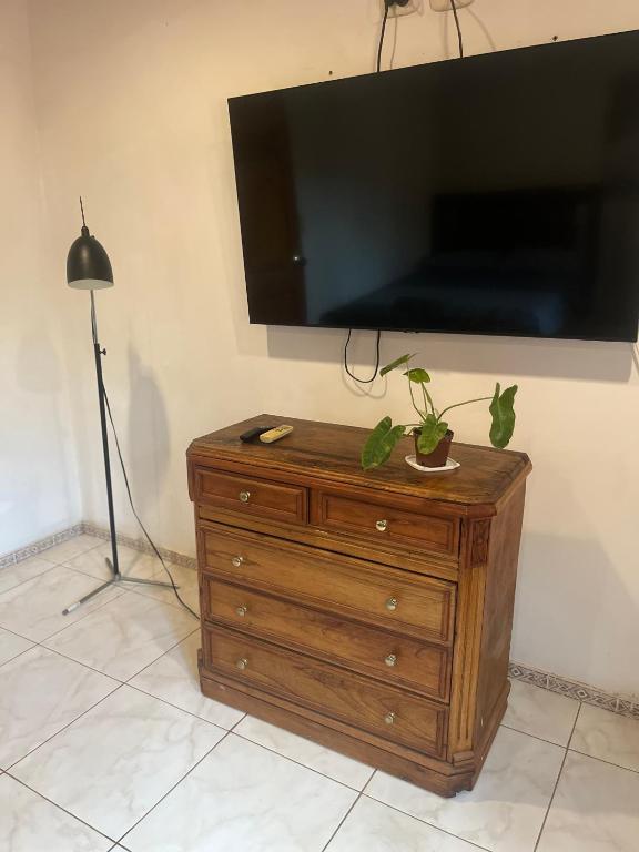 TV a/nebo společenská místnost v ubytování Lodging Gosen