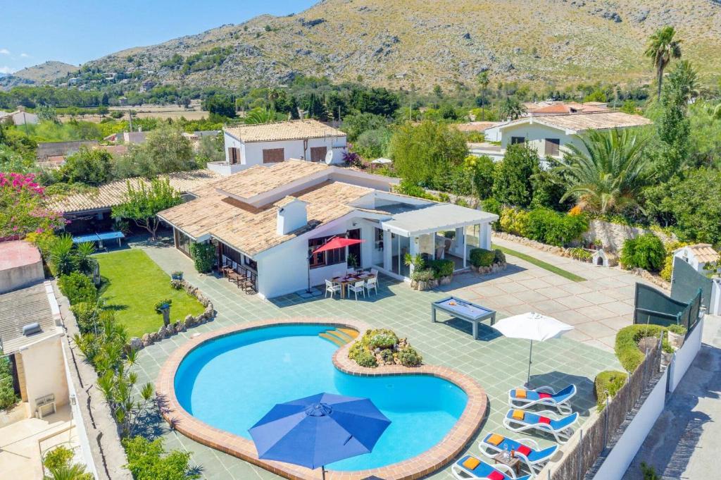 an aerial view of a villa with a swimming pool at Villa Maite by Villa Plus in El Port