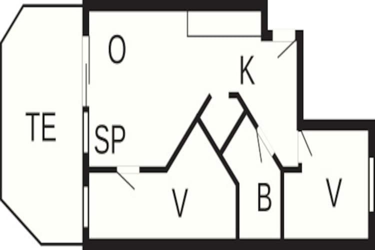 Půdorys ubytování One-Bedroom Holiday home in Wendtorf 1