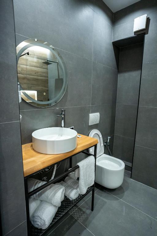 Koupelna v ubytování Rumar Hotel
