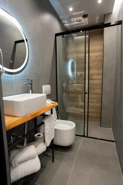 Koupelna v ubytování Rumar Hotel