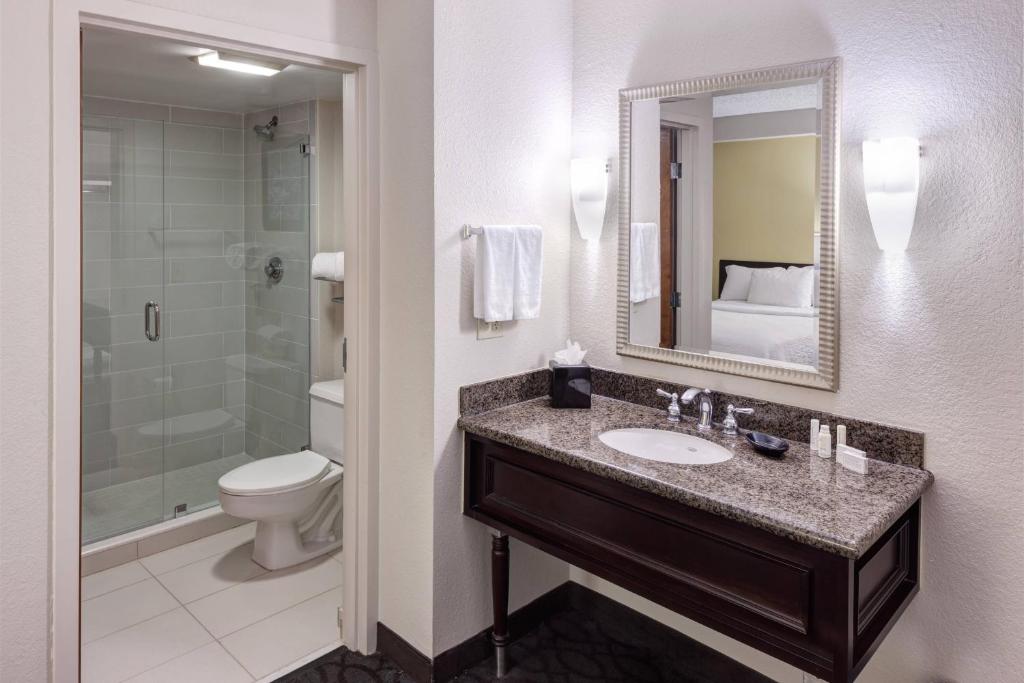 Vannituba majutusasutuses SpringHill Suites by Marriott Dallas Downtown / West End