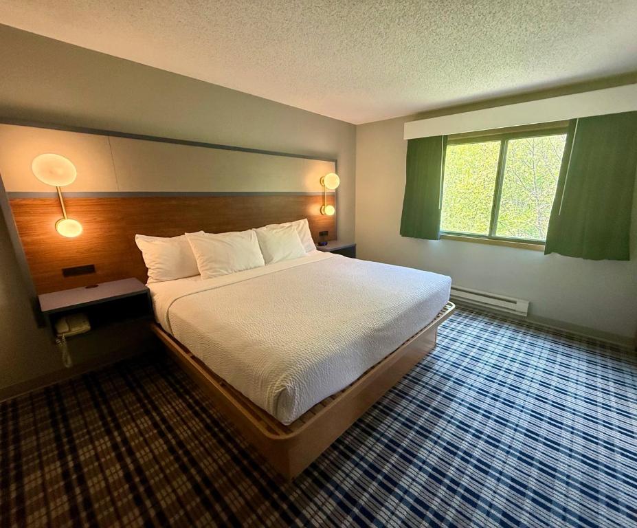 Postel nebo postele na pokoji v ubytování AmericInn by Wyndham Tofte Near Lake Superior