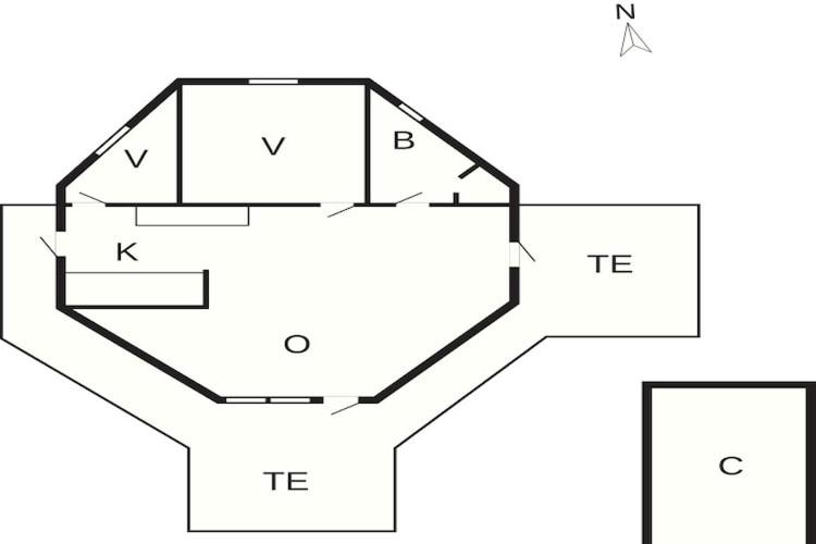 Půdorys ubytování 4 person holiday home in Vinderup-By Traum