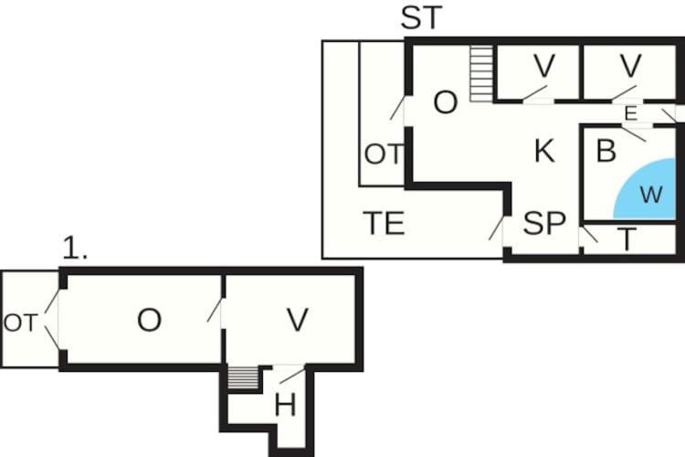 Půdorys ubytování Holiday home Skjern XVIII