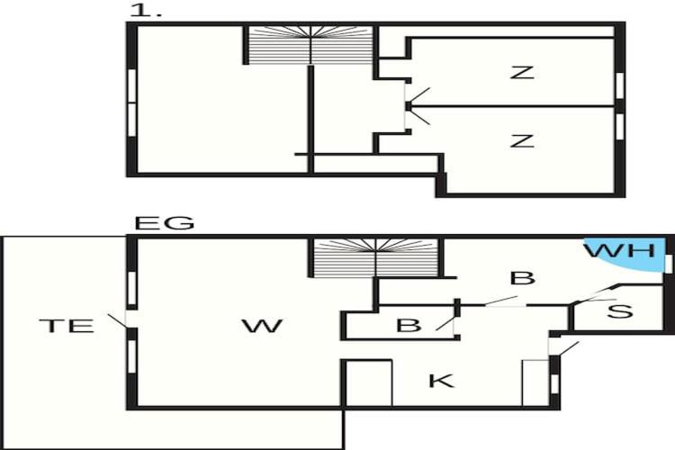 Půdorys ubytování 5 person holiday home in Ringkøbing-By Traum