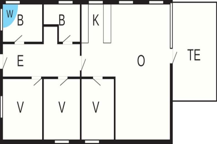 Půdorys ubytování Holiday home Ålbæk XLIV