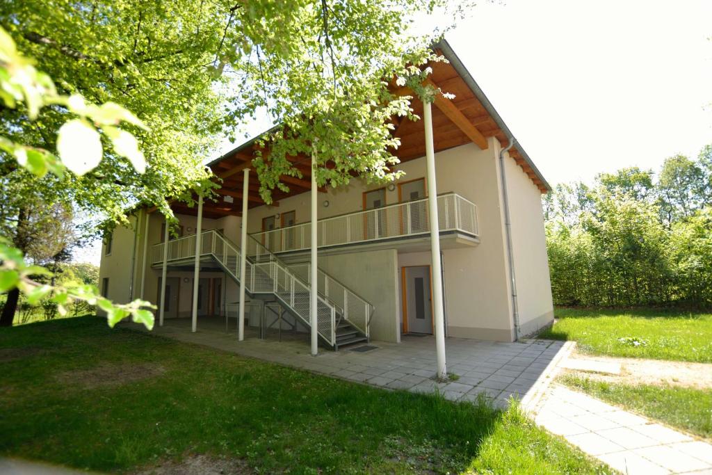 a building with stairs on the side of it at Villa Ephraim in Görlitz