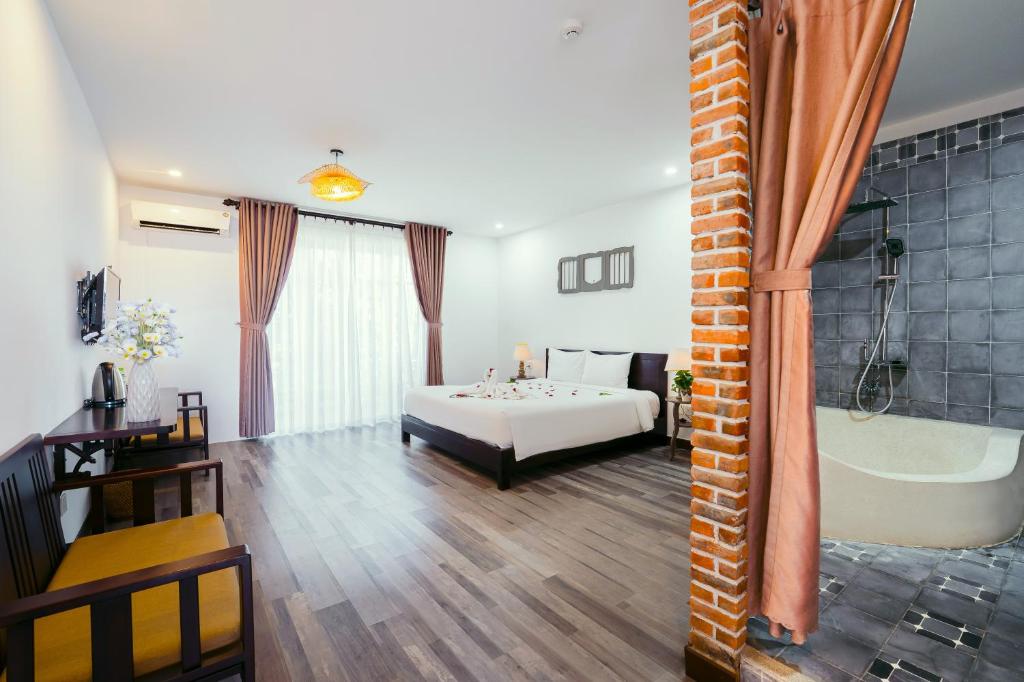 Phòng Có Giường Cỡ Queen Nhìn Ra Vườn