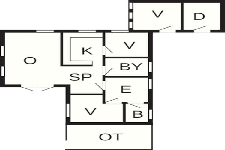 Půdorys ubytování 6 person holiday home in Slagelse-By Traum