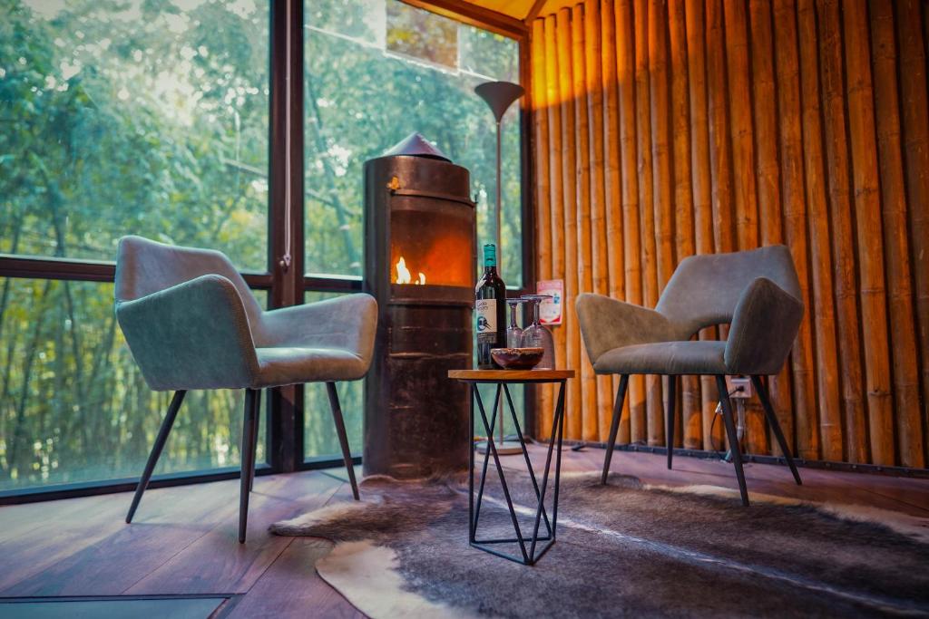Posezení v ubytování Amanatu Ecolodge & Spa