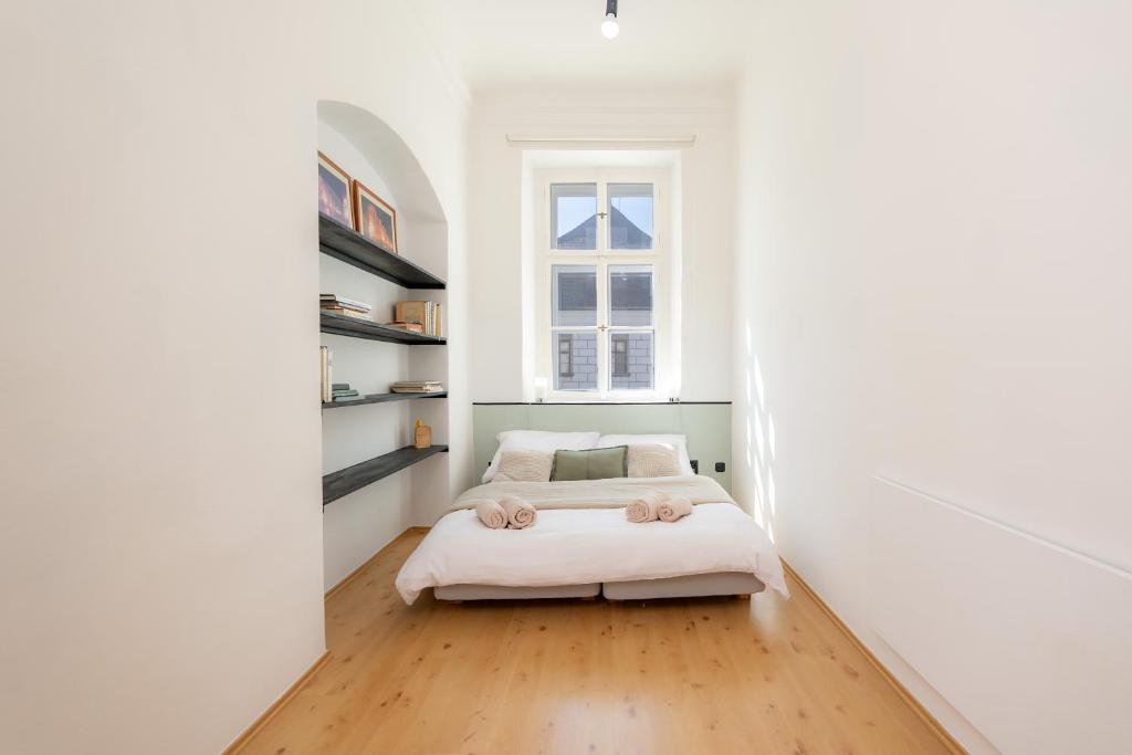 Postel nebo postele na pokoji v ubytování Apartmán Vratislaváček
