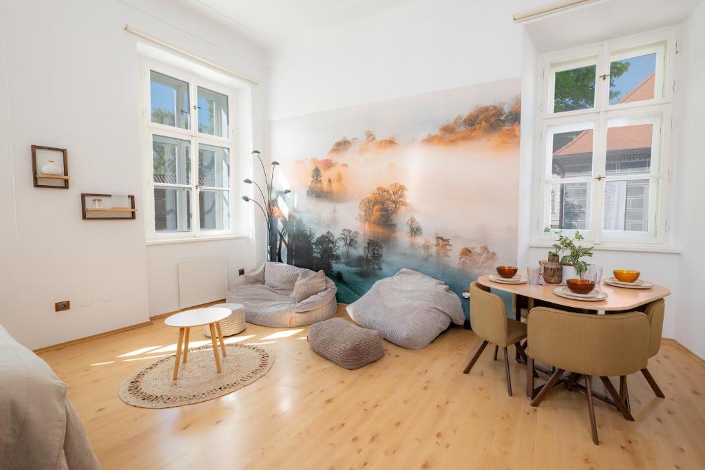 Posezení v ubytování Apartmán Vratislaváček