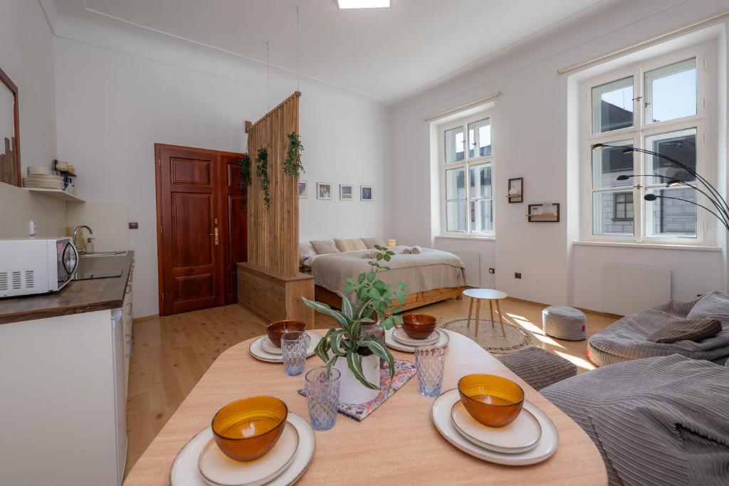 Posezení v ubytování Apartmán Vratislaváček