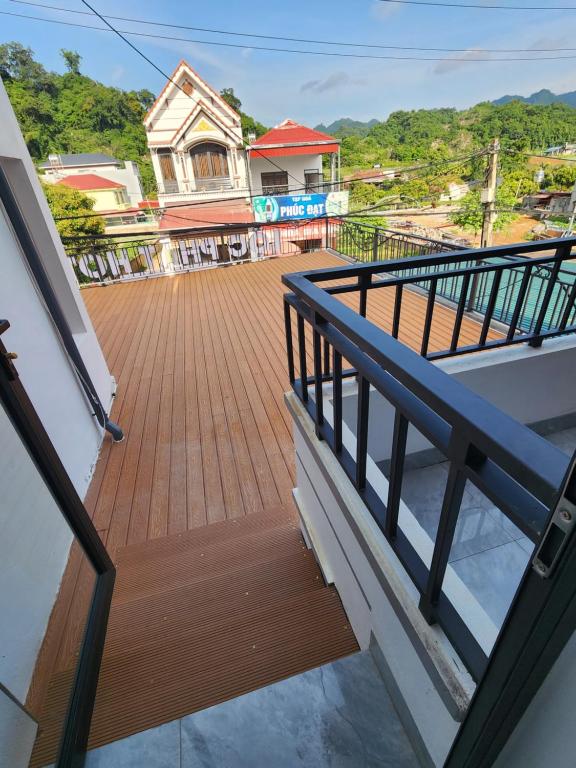 a view from the balcony of a house at Lộc Phát hotel Mộc Châu in Bả Duộc