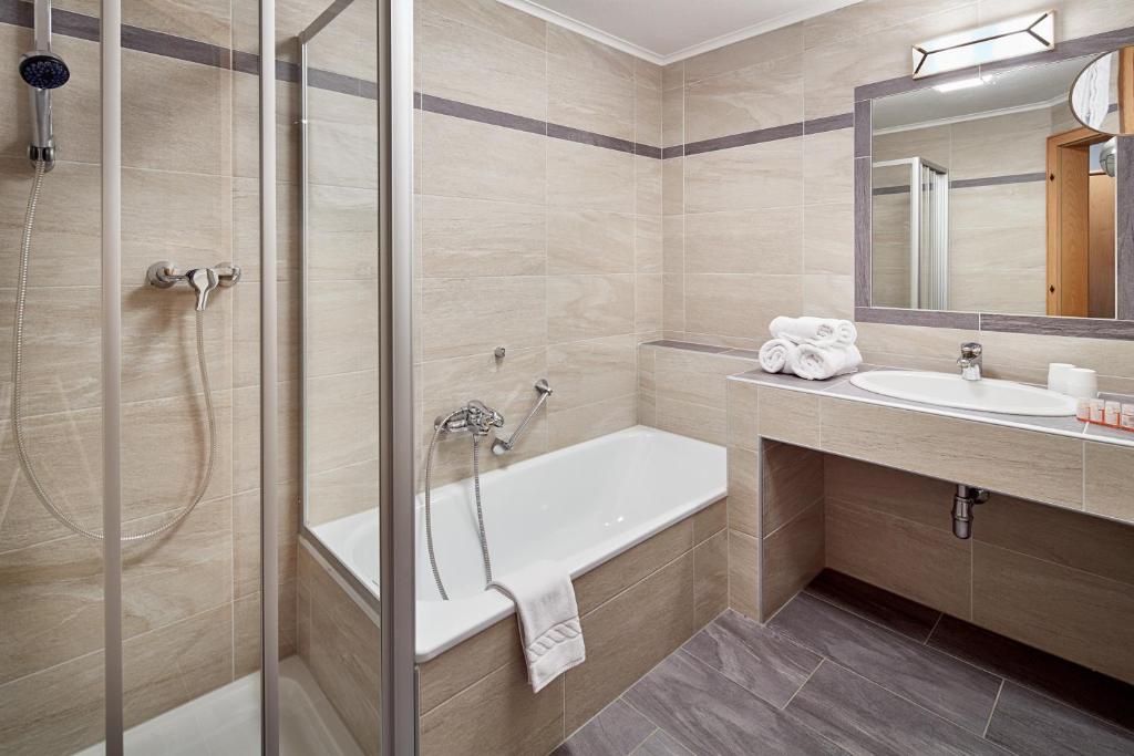 Koupelna v ubytování Lifthotel