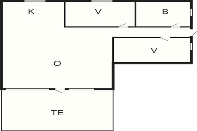Půdorys ubytování 4 person holiday home in Oksbøl-By Traum