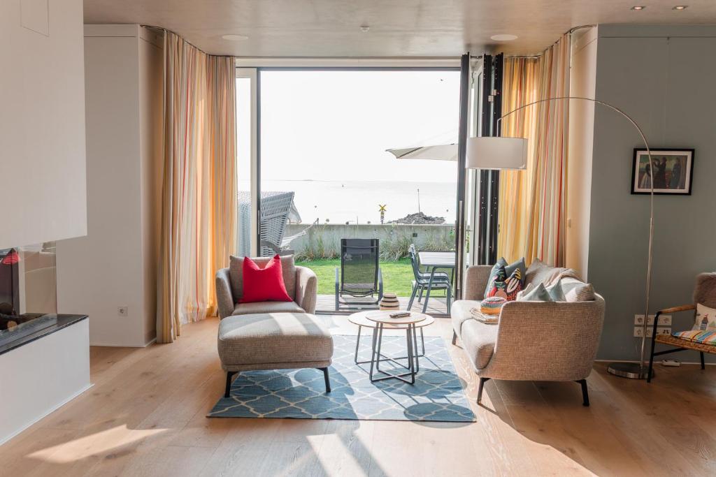Posezení v ubytování Strandhaus