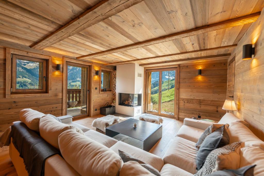 Posezení v ubytování Chalet Plalessu - Latitude Champéry