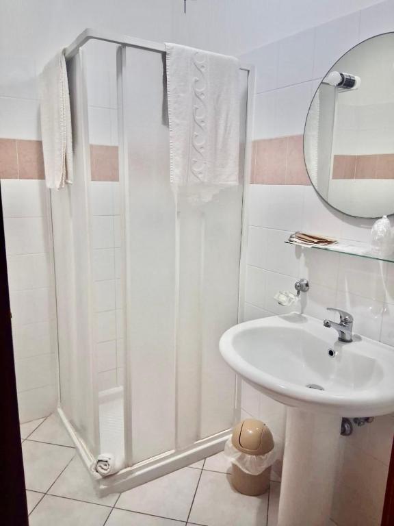 Koupelna v ubytování Hotel Alizé