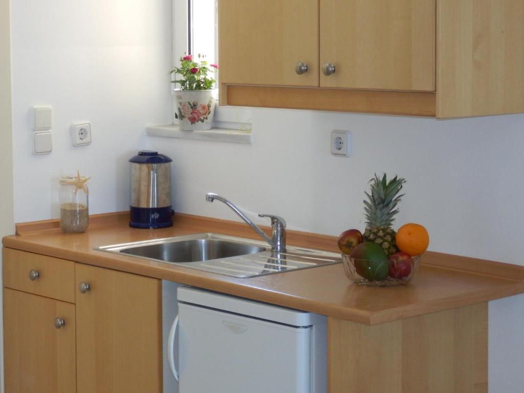 Kuchyň nebo kuchyňský kout v ubytování Maro Suites