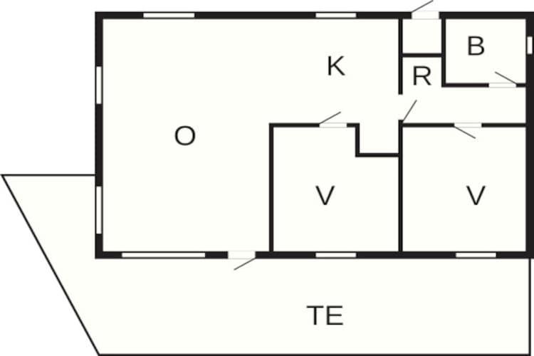 Půdorys ubytování 4 person holiday home in Nexø