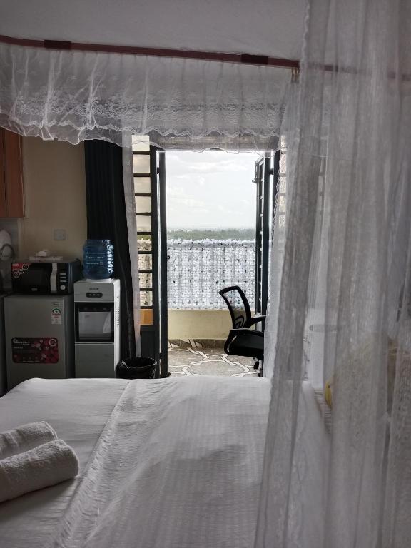 Postel nebo postele na pokoji v ubytování Relax Crib Kamakis