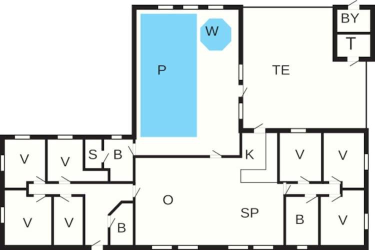 Půdorys ubytování 18 person holiday home in Ulfborg-By Traum