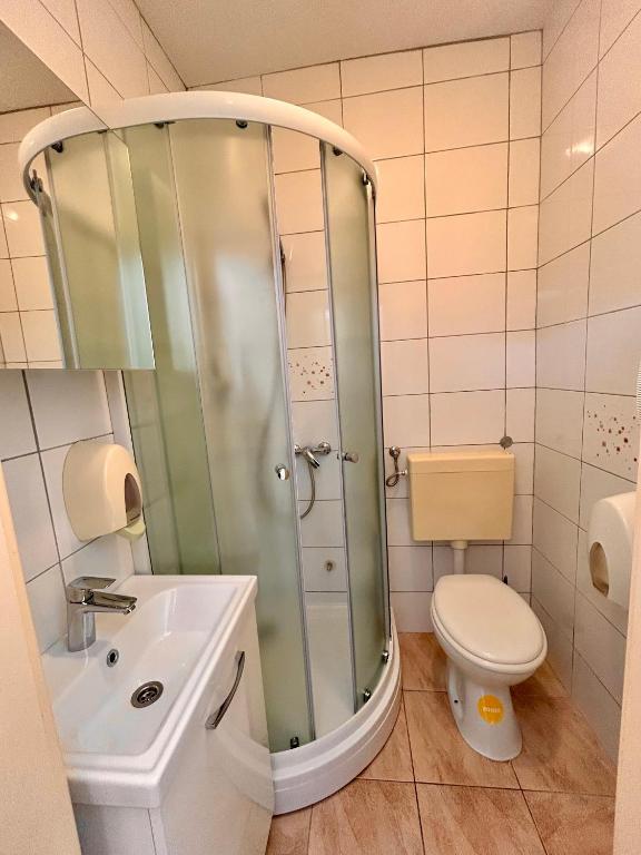Koupelna v ubytování Villa Radulj