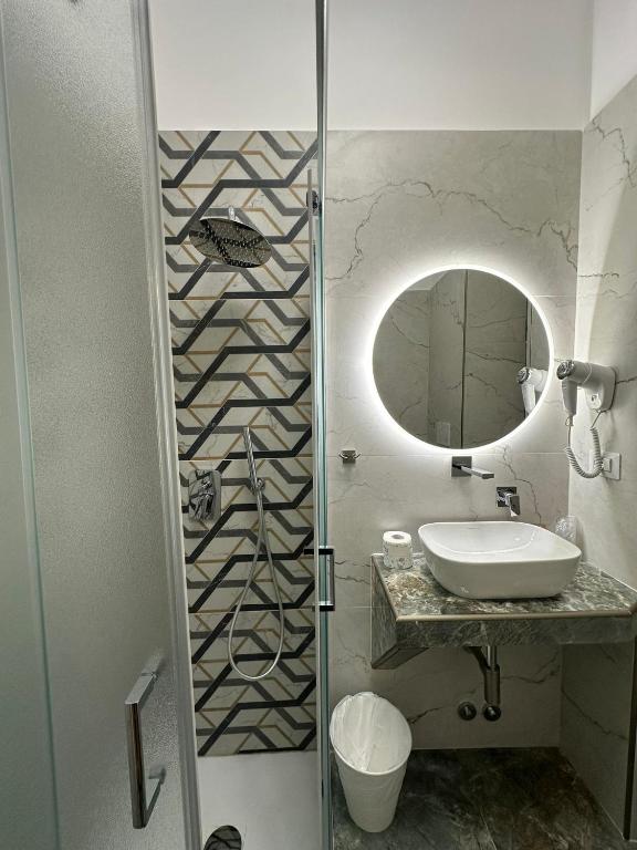 Koupelna v ubytování Hotel Lodi
