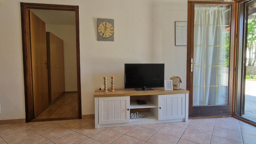 TV a/nebo společenská místnost v ubytování Apartmani Dolencic