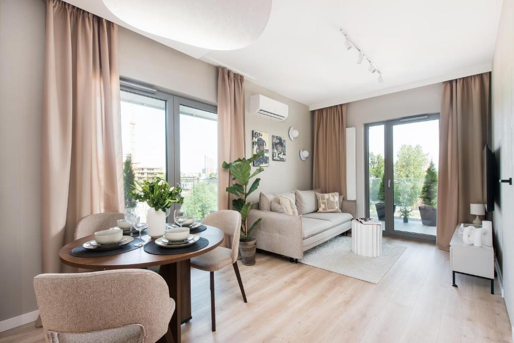 Posezení v ubytování Noho Central Spodek, sauna, parking, siłownia