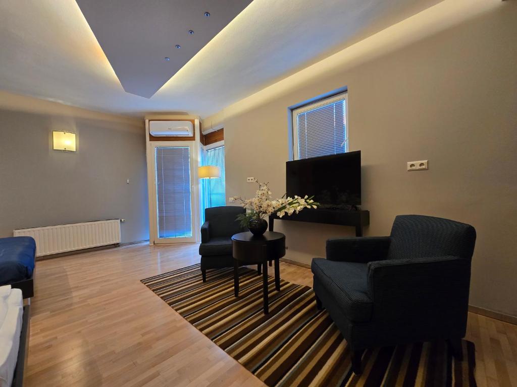 Istumisnurk majutusasutuses Hotel Hecco