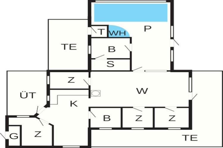 Půdorys ubytování 10 person holiday home in Ringkøbing