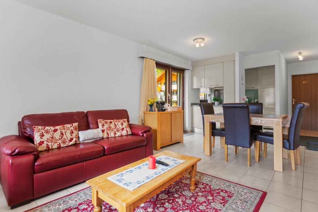 Χώρος καθιστικού στο Vue, 2 terrasses & parking privé - Saas-Grund