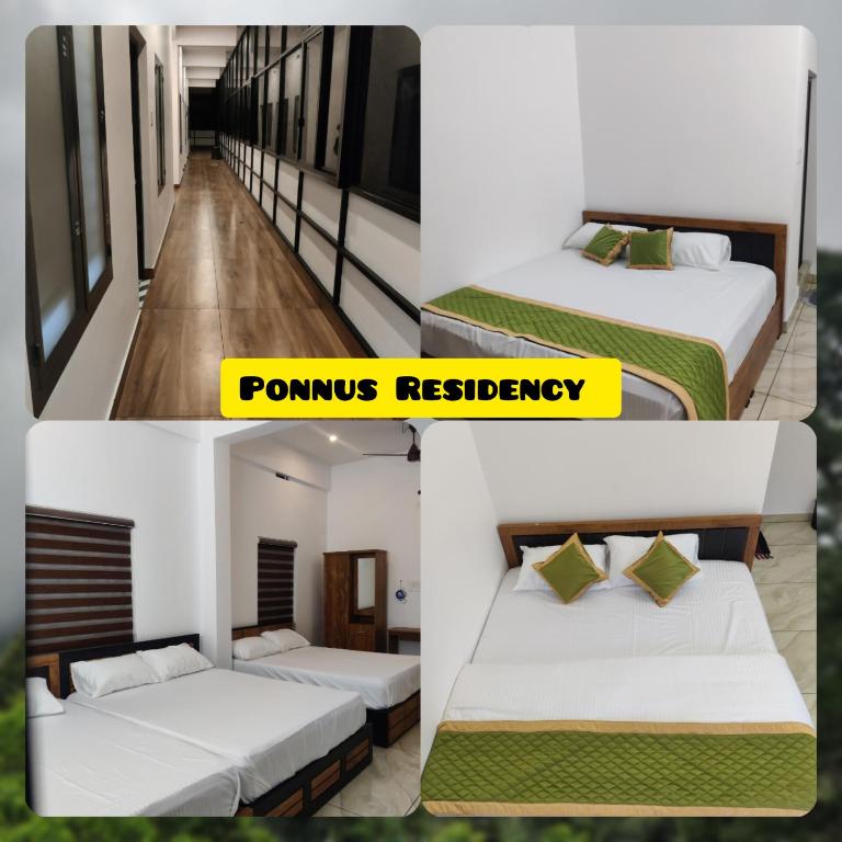 Postel nebo postele na pokoji v ubytování Ponnus Residency