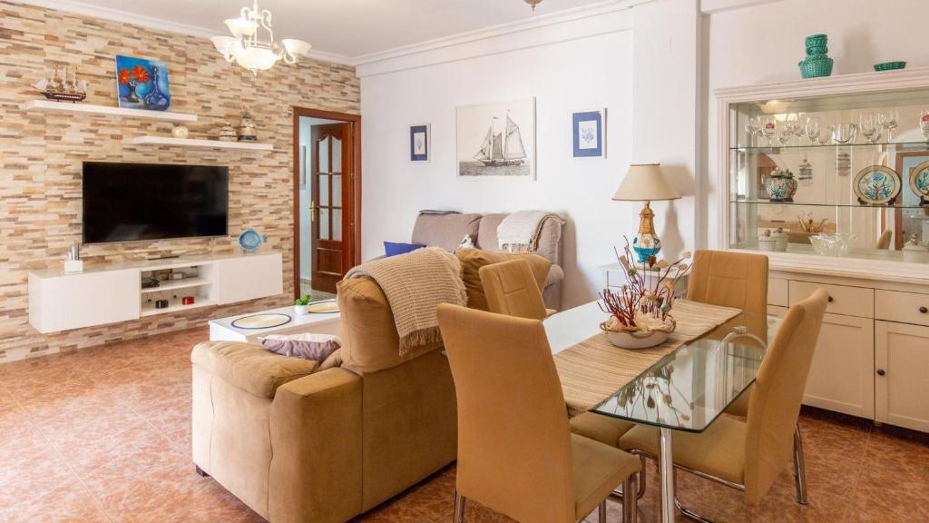 Televízia a/alebo spoločenská miestnosť v ubytovaní Casa Rural Casa Mama Encinarejo by Ruralidays