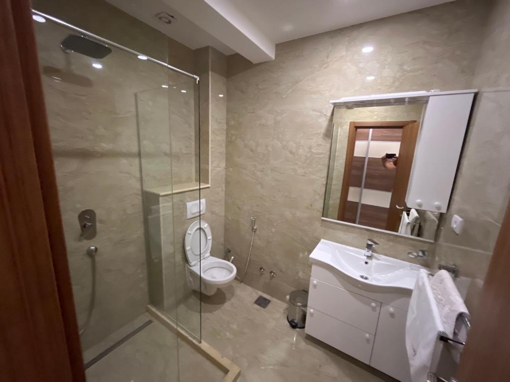 Koupelna v ubytování Heaven Lux Ulcinj