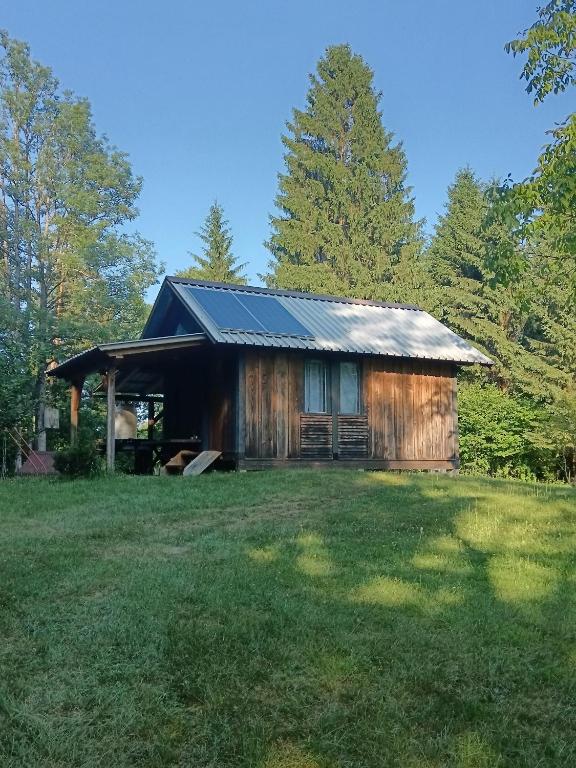 Zahrada ubytování Hidden Cabin near Kočevje