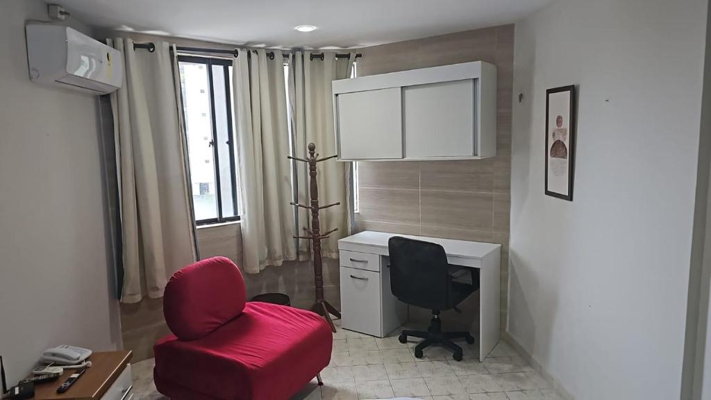 Ruang duduk di Flat mobiliado em Intermares